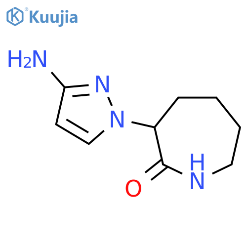 3-(3-amino-1H-pyrazol-1-yl)azepan-2-one structure