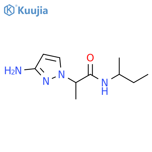 2-(3-amino-1H-pyrazol-1-yl)-N-(butan-2-yl)propanamide structure