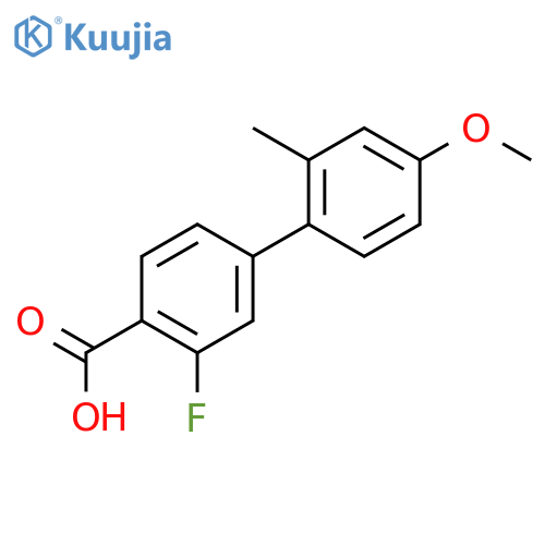 2-fluoro-4-(4-methoxy-2-methylphenyl)benzoic Acid structure