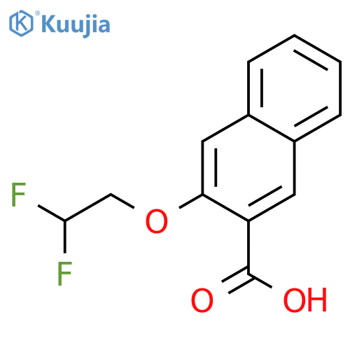 3-(2,2-difluoroethoxy)naphthalene-2-carboxylic acid structure
