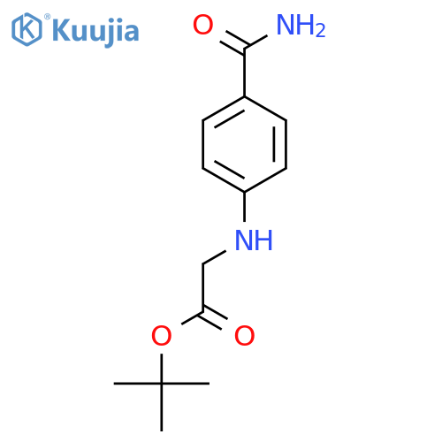 tert-butyl 2-(4-carbamoylphenyl)aminoacetate structure