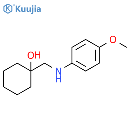1-{(4-methoxyphenyl)aminomethyl}cyclohexan-1-ol structure