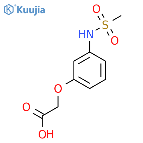 {3-[(Methylsulfonyl)amino]phenoxy}acetic acid structure