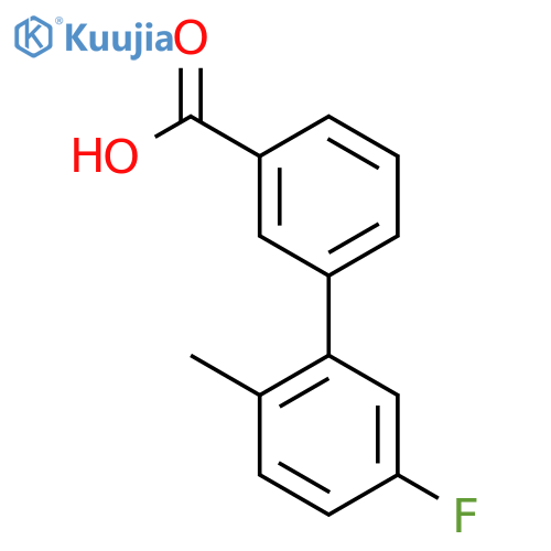 3-(5-fluoro-2-methylphenyl)benzoic acid structure