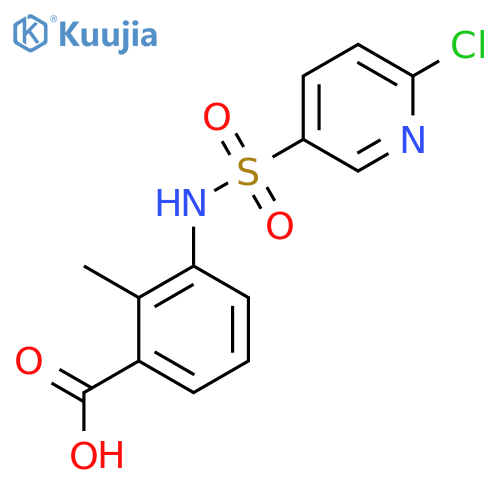 3-(6-Chloropyridine-3-sulfonamido)-2-methylbenzoic acid structure