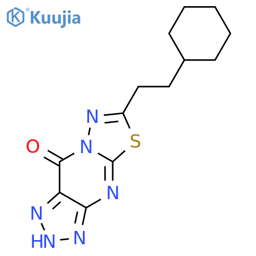[1,3,4]Thiadiazolo[3,2-a]-1,2,3-triazolo[4,5-d]pyrimidin-9(3H)-one,6-(2-cyclohexylethyl)- structure