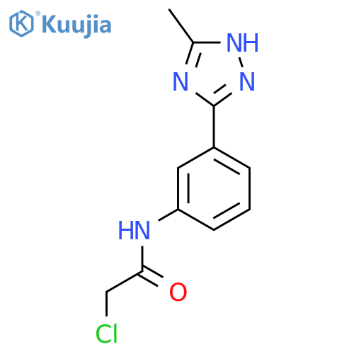 2-chloro-N-3-(5-methyl-1H-1,2,4-triazol-3-yl)phenylacetamide structure