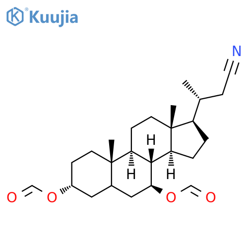 (3α,5β,7β)-3,7-Bis(Formyloxy)-24-norcholane-23-nitrile structure