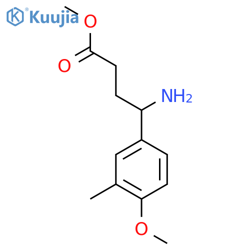 methyl 4-amino-4-(4-methoxy-3-methylphenyl)butanoate structure