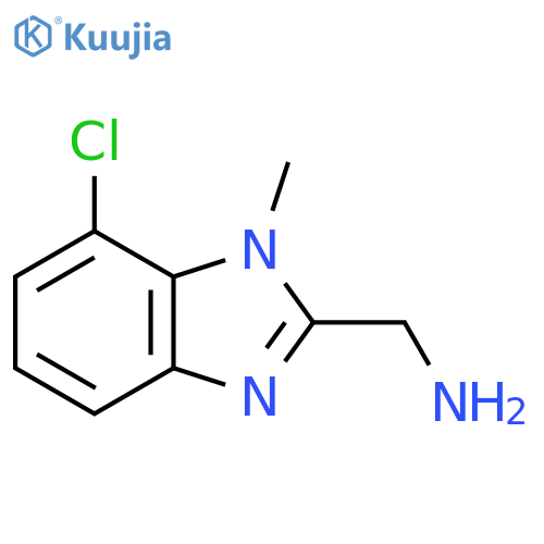 (7-chloro-1-methyl-benzimidazol-2-yl)methanamine structure