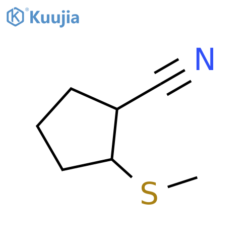 2-(methylsulfanyl)cyclopentane-1-carbonitrile, Mixture of diastereomers structure