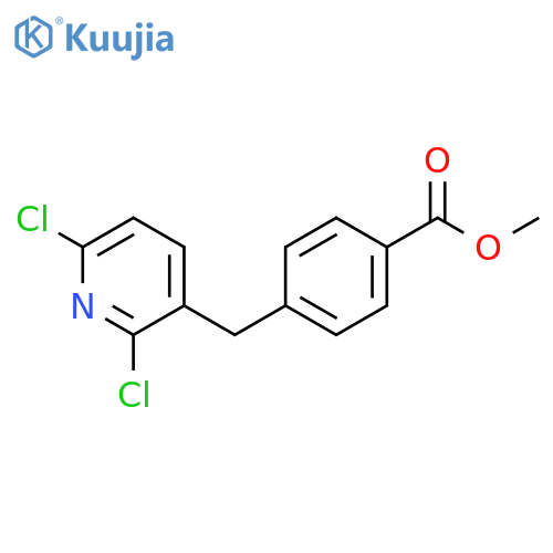 Benzoic acid, 4-[(2,6-dichloro-3-pyridinyl)methyl]-, methyl ester structure