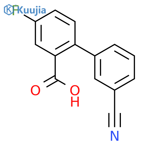 2-(3-cyanophenyl)-5-fluorobenzoic Acid structure