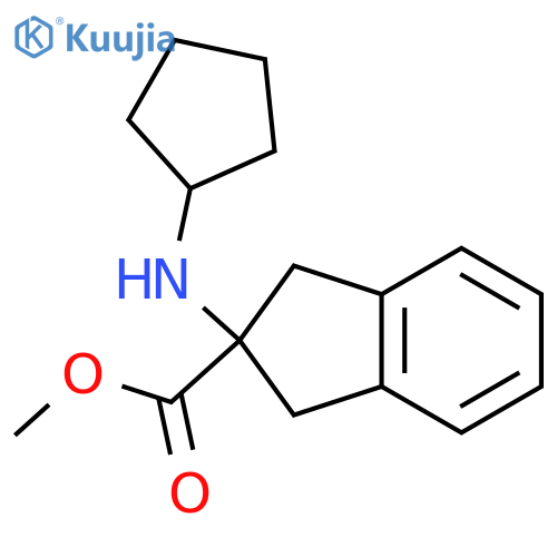 methyl 2-(cyclopentylamino)-2,3-dihydro-1H-indene-2-carboxylate structure