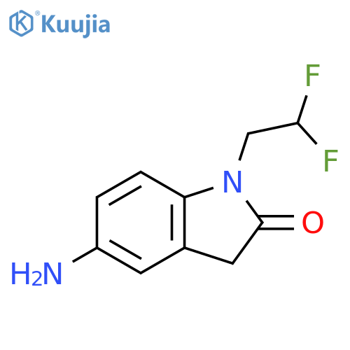 5-amino-1-(2,2-difluoroethyl)-2,3-dihydro-1H-indol-2-one structure