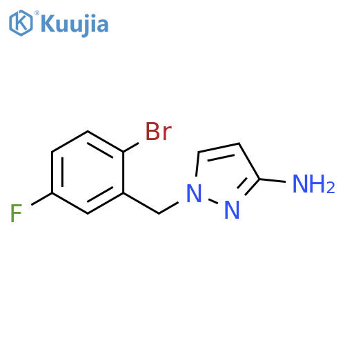 1H-Pyrazol-3-amine, 1-[(2-bromo-5-fluorophenyl)methyl]- structure