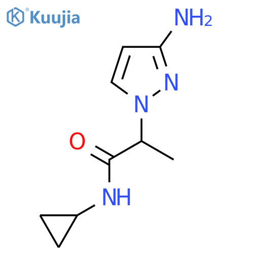 2-(3-Amino-1h-pyrazol-1-yl)-n-cyclopropylpropanamide structure