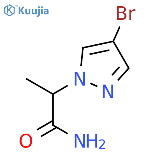 2-(4-Bromo-1H-pyrazol-1-yl)propanamide structure