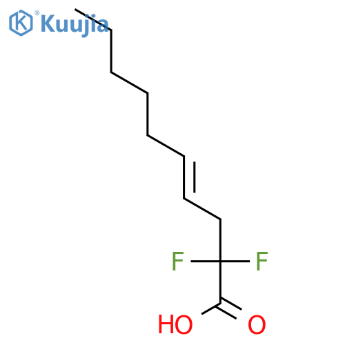 4-Decenoic acid, 2,2-difluoro- structure