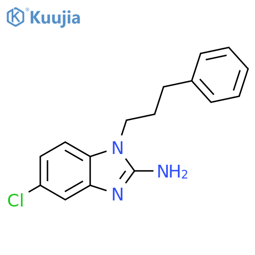 5-chloro-1-(3-phenylpropyl)-1H-1,3-benzodiazol-2-amine structure