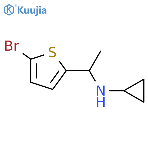 N-1-(5-bromothiophen-2-yl)ethylcyclopropanamine structure