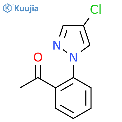 1-2-(4-chloro-1H-pyrazol-1-yl)phenylethan-1-one structure