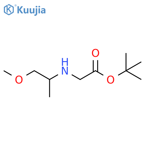 tert-butyl 2-(1-methoxypropan-2-yl)aminoacetate structure