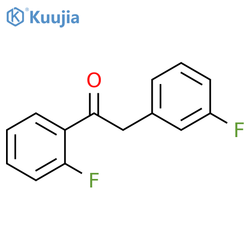 1-(2-fluorophenyl)-2-(3-fluorophenyl)ethanone structure