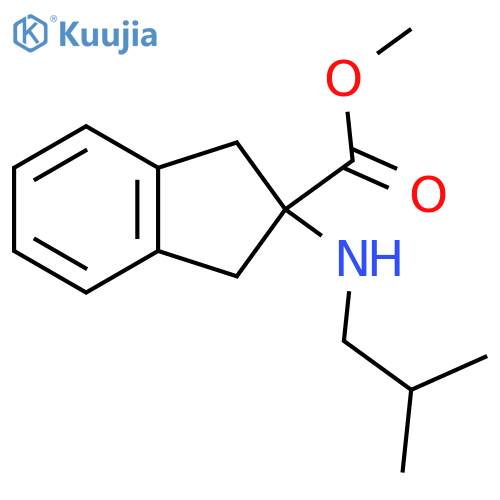 methyl 2-(2-methylpropyl)amino-2,3-dihydro-1H-indene-2-carboxylate structure