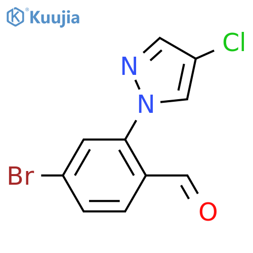4-Bromo-2-(4-chloro-1h-pyrazol-1-yl)benzaldehyde structure