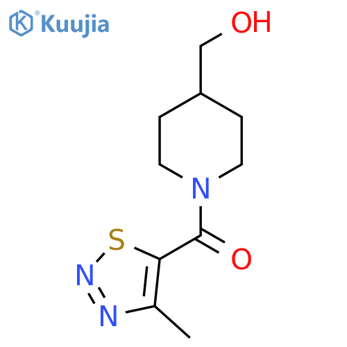 [1-(4-Methyl-1,2,3-thiadiazole-5-carbonyl)piperidin-4-yl]methanol structure