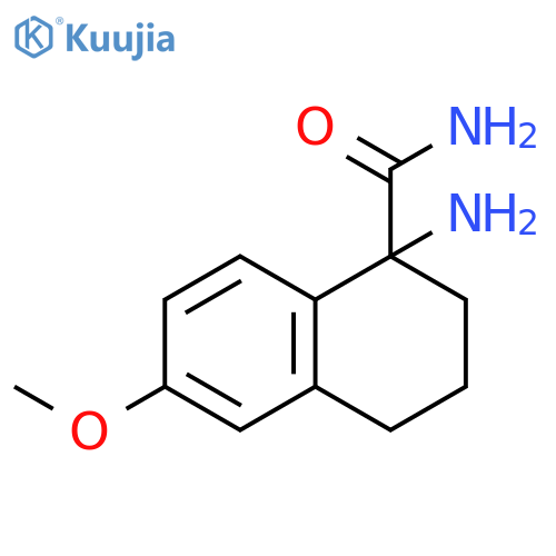 1-Amino-6-methoxy-1,2,3,4-tetrahydronaphthalene-1-carboxamide structure