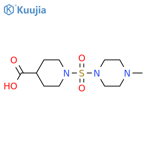 1-(4-methylpiperazin-1-yl)sulfonylpiperidine-4-carboxylic acid structure