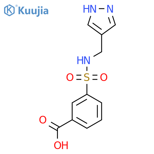 3-(1H-Pyrazol-4-ylmethyl)sulfamoylbenzoic Acid structure