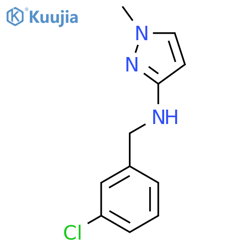 1H-Pyrazol-3-amine, N-[(3-chlorophenyl)methyl]-1-methyl- structure