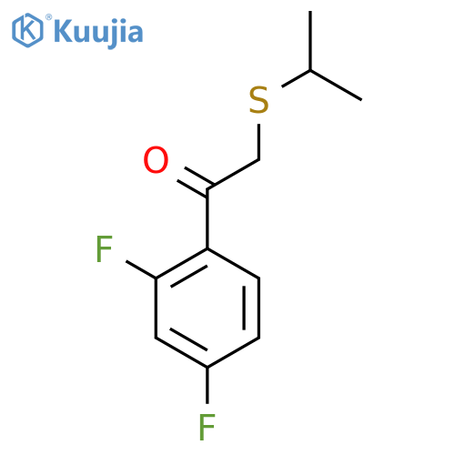 1-(2,4-Difluorophenyl)-2-(isopropylthio)ethan-1-one structure