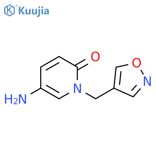 5-amino-1-(1,2-oxazol-4-yl)methyl-1,2-dihydropyridin-2-one structure