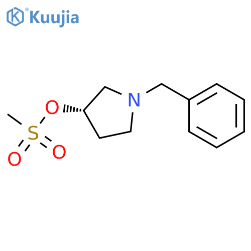 3-Pyrrolidinol,1-(phenylmethyl)-, 3-methanesulfonate, (3S)- structure