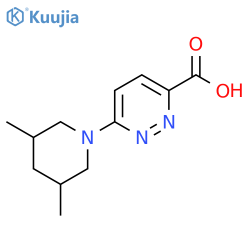 6-(3,5-Dimethylpiperidin-1-yl)pyridazine-3-carboxylic acid structure