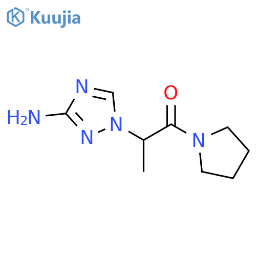 1-Propanone, 2-(3-amino-1H-1,2,4-triazol-1-yl)-1-(1-pyrrolidinyl)- structure