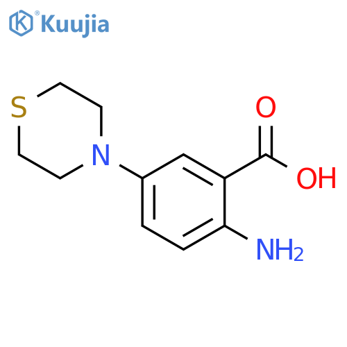 2-amino-5-(thiomorpholin-4-yl)benzoic acid structure