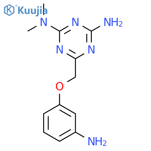 6-(3-Aminophenoxymethyl)-2-N,2-N-dimethyl-1,3,5-triazine-2,4-diamine structure