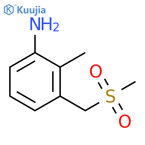 3-(methanesulfonylmethyl)-2-methylaniline structure