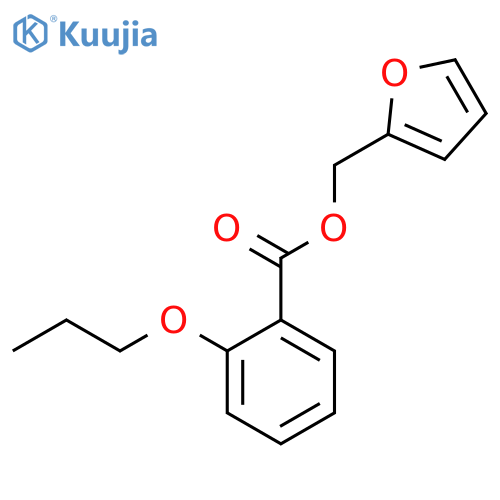 Benzoic acid, 2-propoxy-, 2-furanylmethyl ester structure