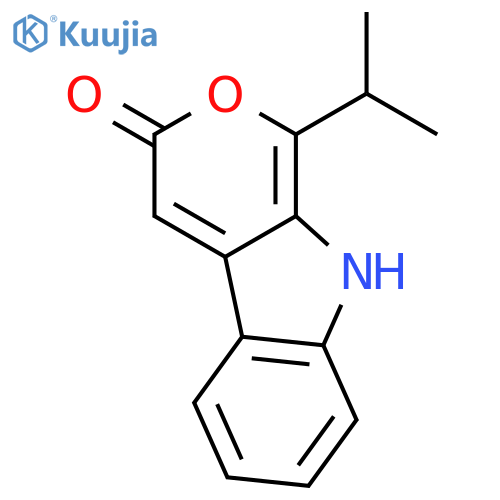 Pyrano[3,4-b]indol-3(9H)-one, 1-(1-methylethyl)- structure
