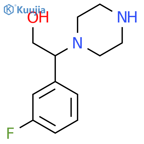 2-(3-fluorophenyl)-2-piperazin-1-yl-ethanol structure