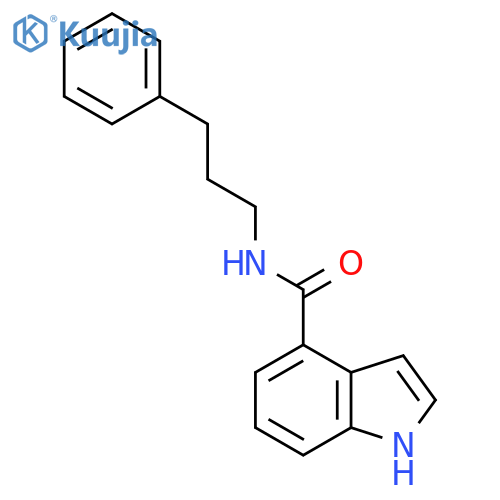 N-(3-phenylpropyl)-1H-indole-4-carboxamide structure