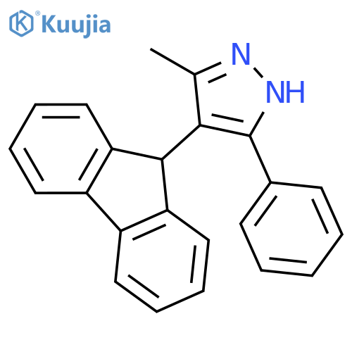 1H-Pyrazole, 4-(9H-fluoren-9-yl)-3-methyl-5-phenyl- structure