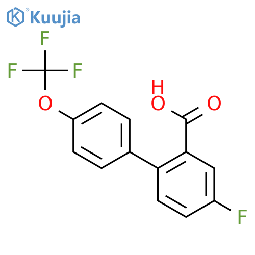 5-fluoro-2-[4-(trifluoromethoxy)phenyl]benzoic acid structure
