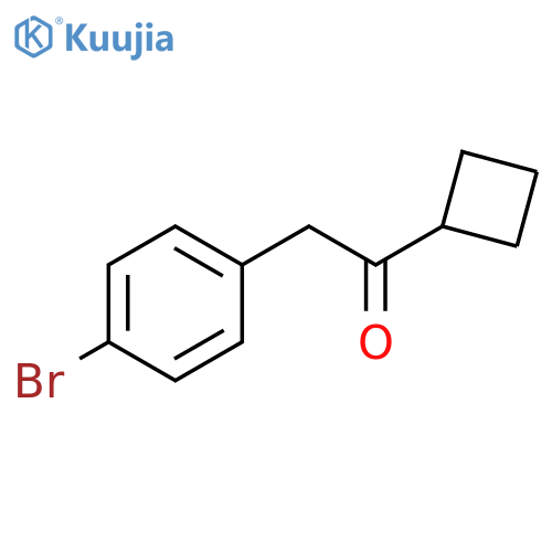 2-(4-bromophenyl)-1-cyclobutylethan-1-one structure